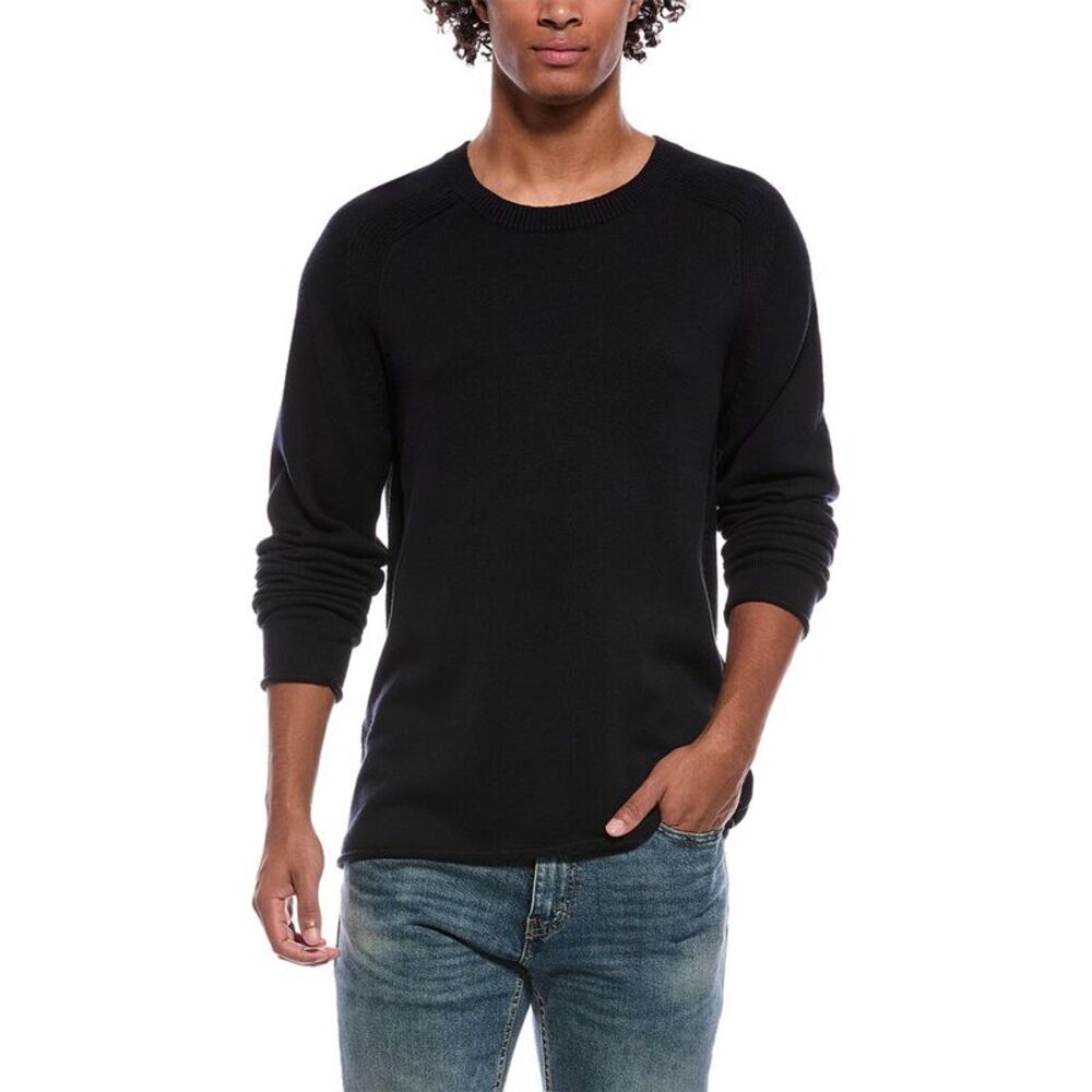 Atm Anthony Thomas Melillo Mens  Cashmere-Blend Crewneck Sweater, Blue